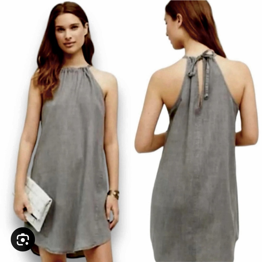 cloth & stone Gray Halter Mini Dress
